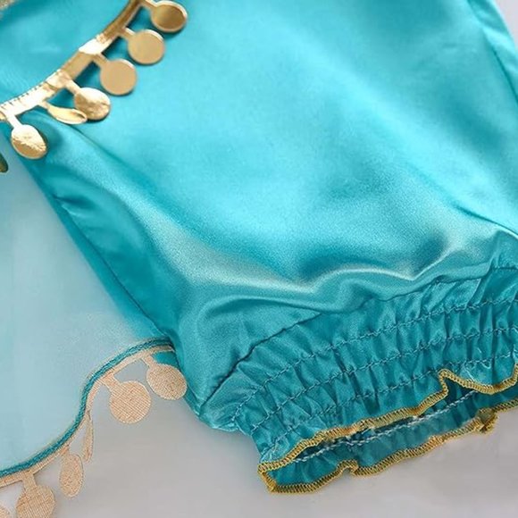 Arabian Princess Costume with Headband Accessories - Halloween Cosplay Outfit - Picture 4 of 6